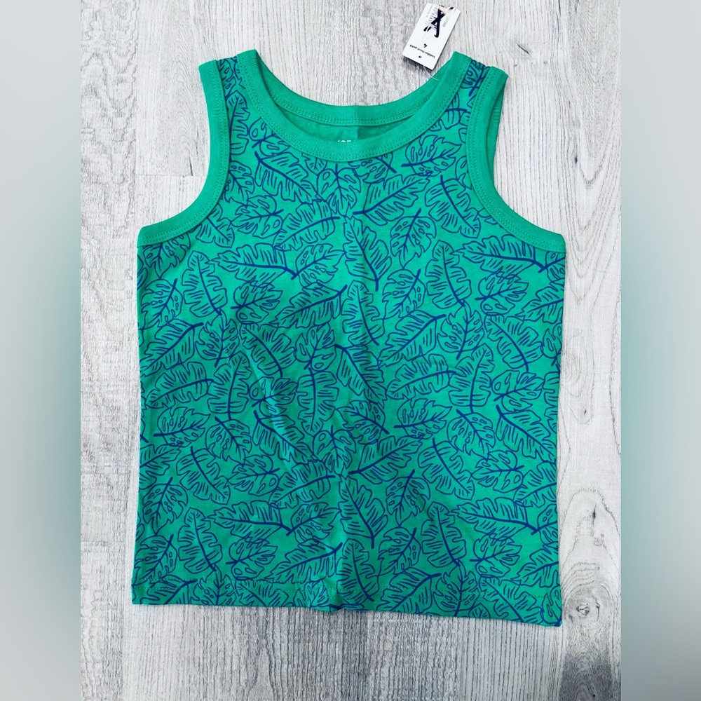 NWT Joe Fresh Kids' Shark and Leaf Print Tank Tops 4T - Picture 5 of 7